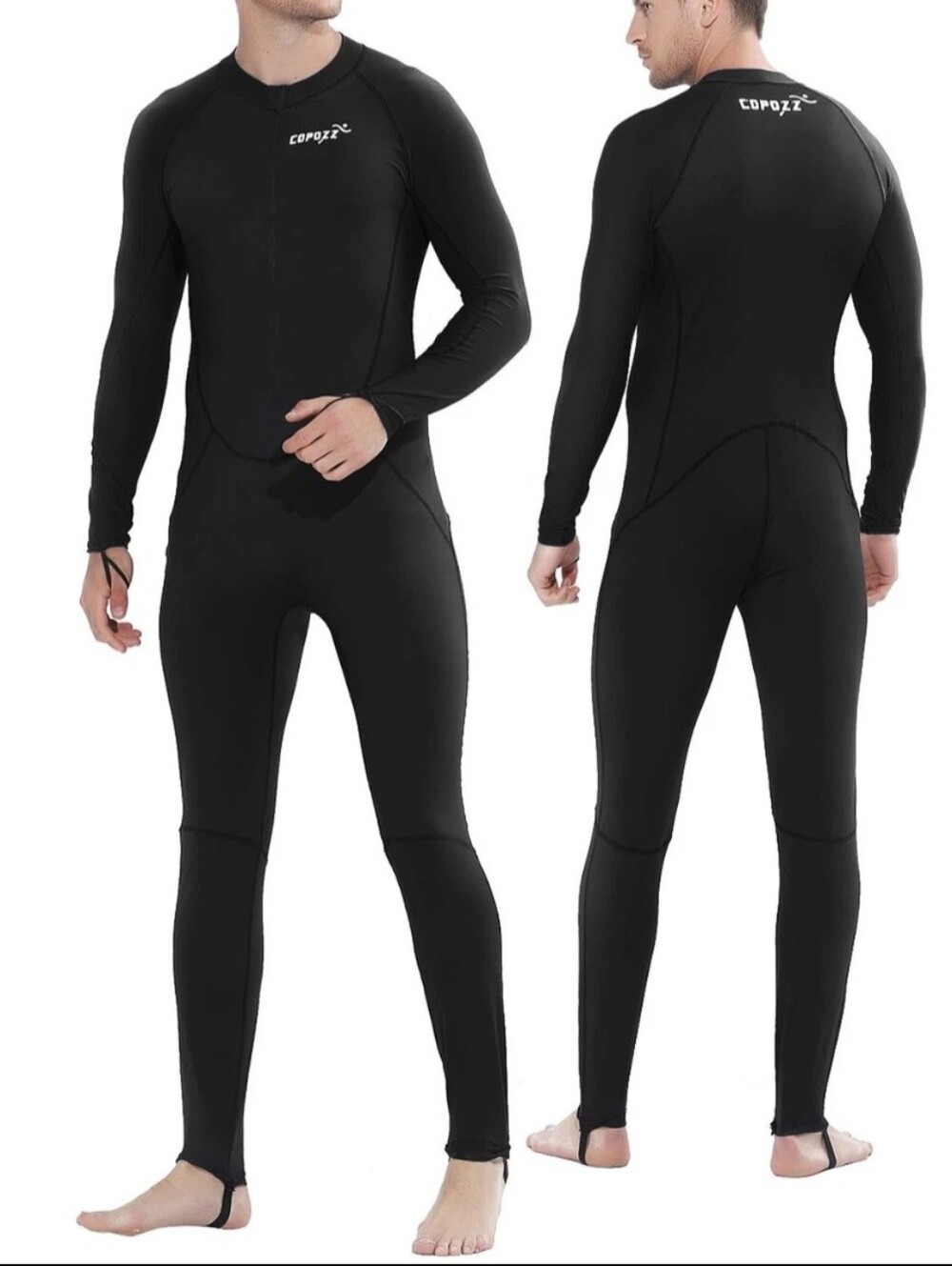 CoPozz WetSuit/Diving/ Snorkeling/WaterSports Zip Front Black Men's XXL